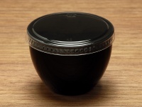耐熱デザートカップ IK71-135アールPP 黒 本体 | デザートカップ
