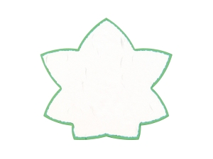 抜型和紙 料理懐紙 紅葉 緑枠 中画像