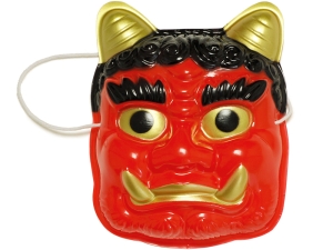 豆お面 赤鬼 大【包】画像