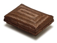 【茶道具】竹玄造　染長宗全籠（紙箱）★送料込★ 竹籠 茶染あじろ容器 長角 | 竹籠 あじろ容器 | ネットストア