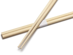 桧四角箸 24cm 帯巻画像