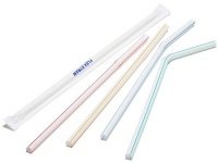 フレックスストロー ストライプﾟ5色 単袋 | ストロー | ネット