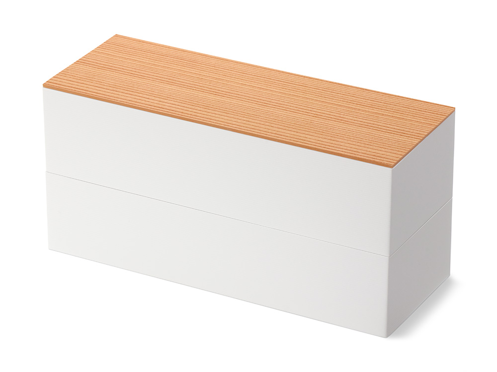 ユニ折箱 白純 うなぎの寝床二段 小【包】画像