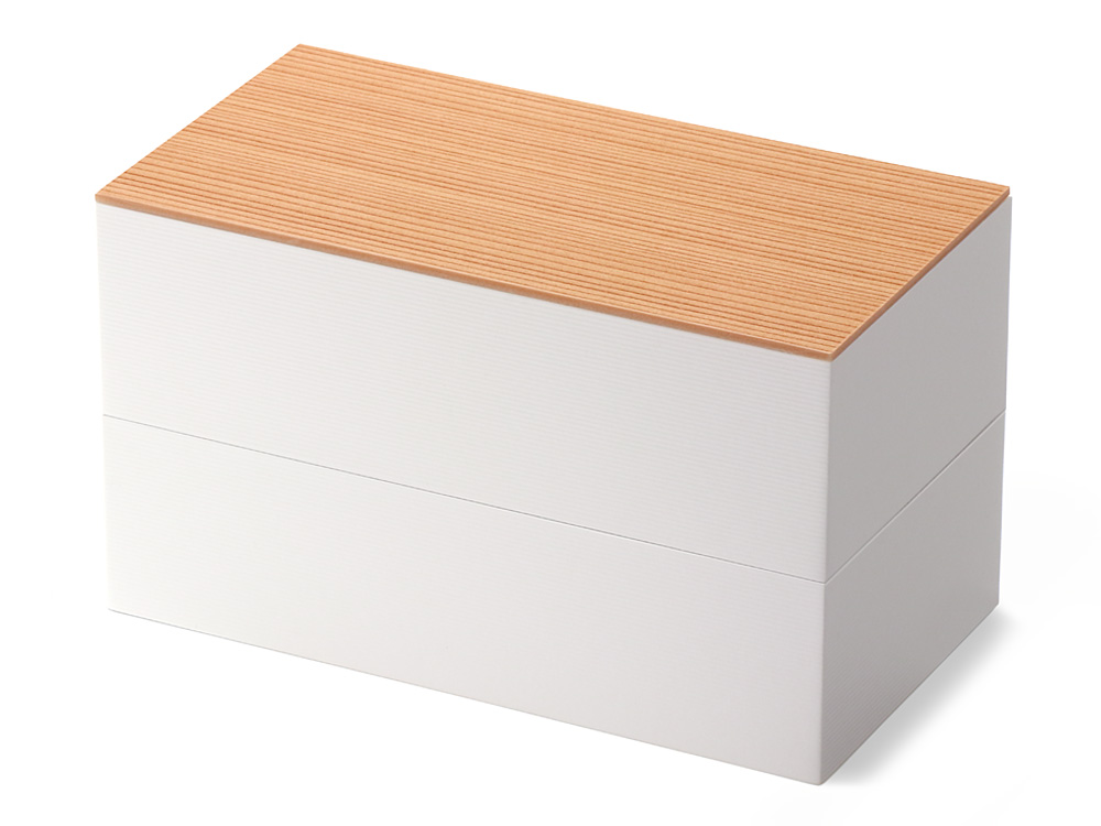 ユニ折箱 白純 長型二段 小【包】画像
