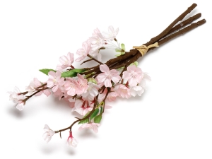 造花 桜バンチ３本セット ツートンピンク画像