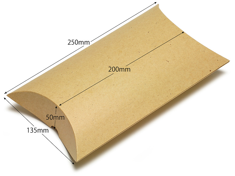 紙製ギフトBOX ピロー型 ナチュラル AX-7 | 紙製ピロー型ケース