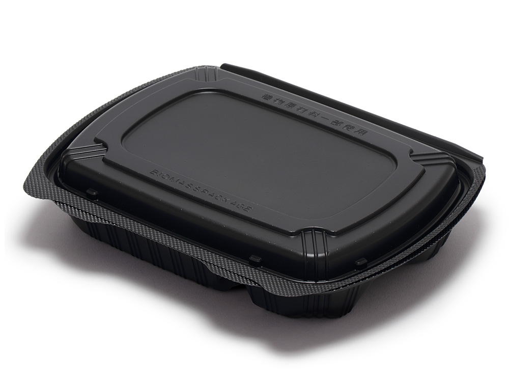 耐熱弁当 バイオデリカ シェルBOX 80-1 黒 耐熱弁当 BOX ネットストア 京の老舗御用達の折箱 京朱雀道具町 勝藤屋 バイオデリカ シェルBOX40 黒 本体フタ一体型 ケース販売 300枚入 サイズ195×150×30 38mm 送料無料 電子レンジ対応 耐熱 バイオマス 環境配慮 嵌合パック リス リスパック 業務用 食品容器 お弁当 RHDT101 社内0900040101160