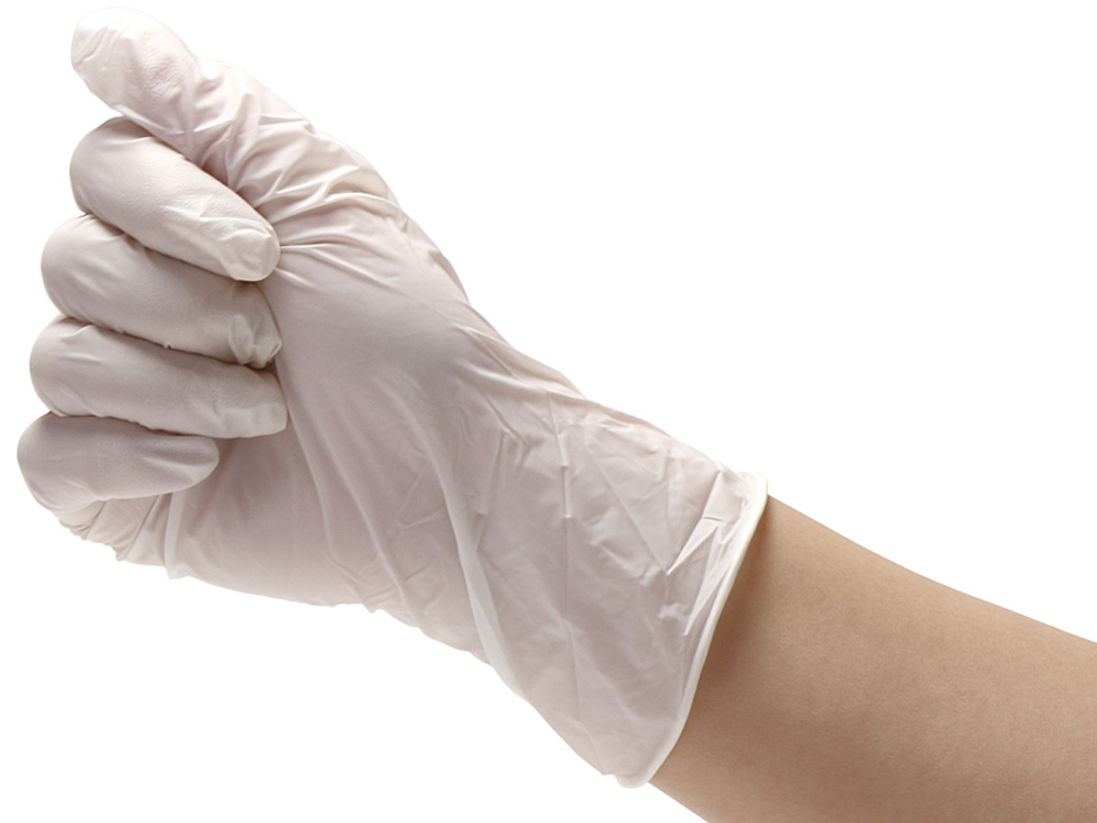 ニトリル手袋（粉なし） ディスポ ホワイト S画像