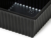 耐熱耐寒容器 C-PET 75K-143リブ 黒 本体 | 惣菜容器 | ネットストア