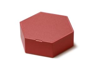 ユニ折箱 色かさね 六角小 深緋画像