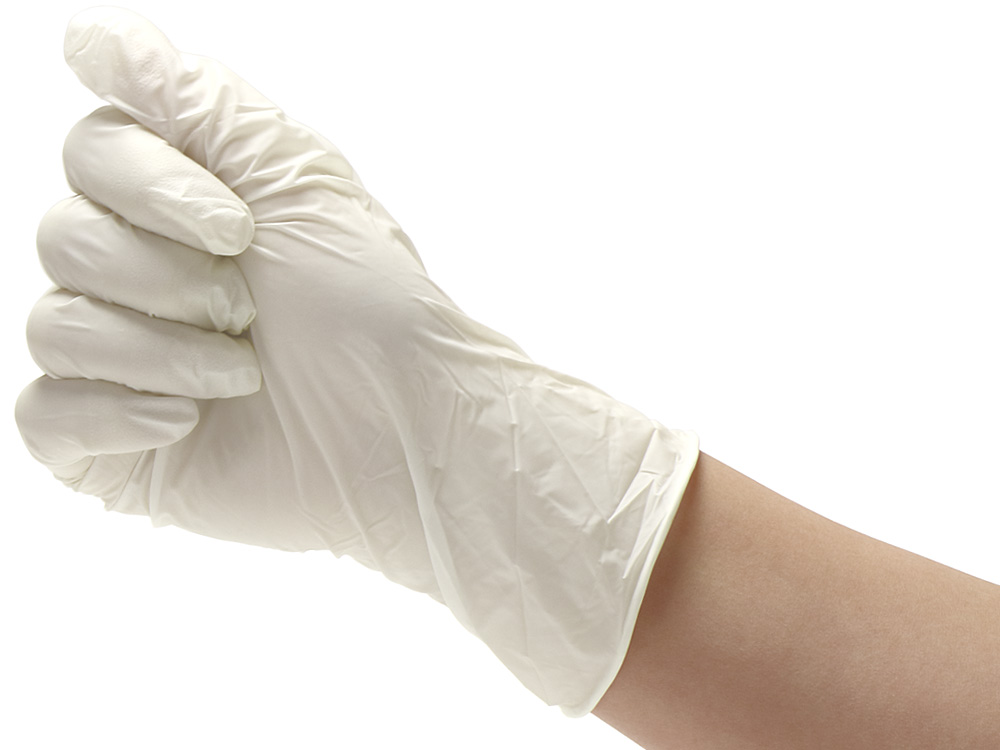 ニトリル手袋（粉付）ニトリルディスポ ホワイト M画像