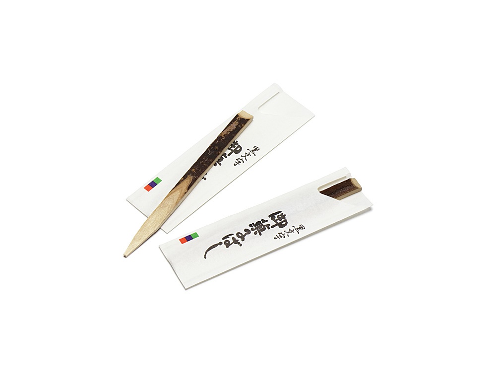 黒文字菓子箸 ３寸 ヘッダー付【通常価格200円】画像