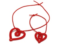 水引飾りゴム ハート 赤 M 【包】 | 水引飾りゴム | ネットストア | 京