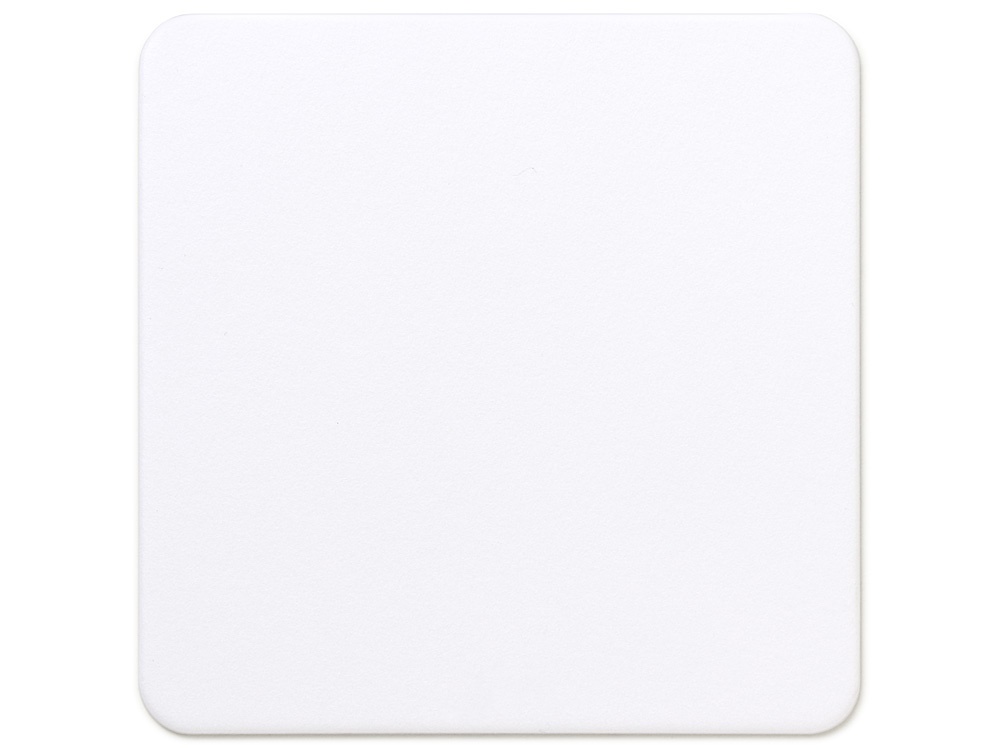 紙製コースター 2mm厚 角型  白 90角画像