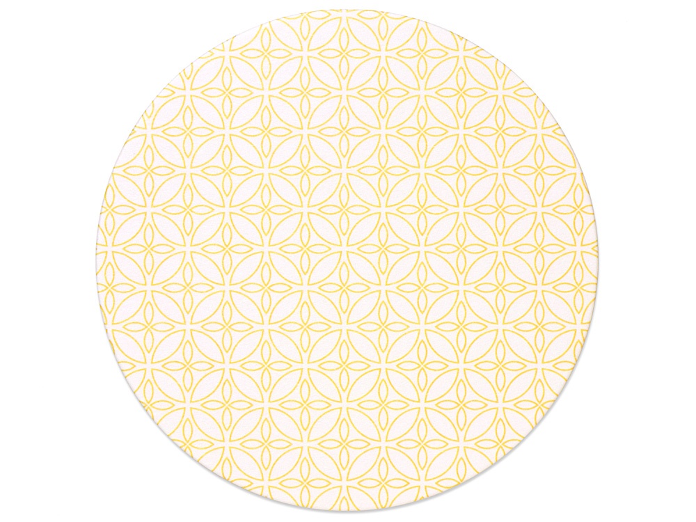 紙製コースター HANA１mm厚 朝顔（黄）90φ画像