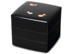 塗おせち重箱 宴 黒 6.5寸3段【通常価格2,950円】画像