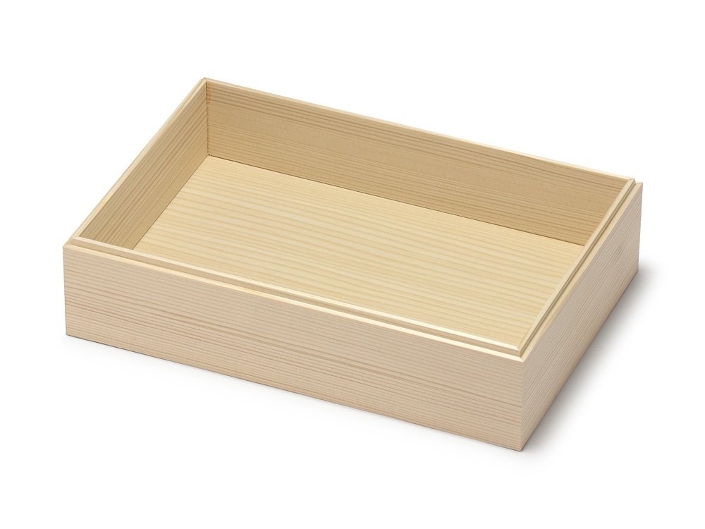 木のお重 白柾印籠 長角 小 本体 中子画像