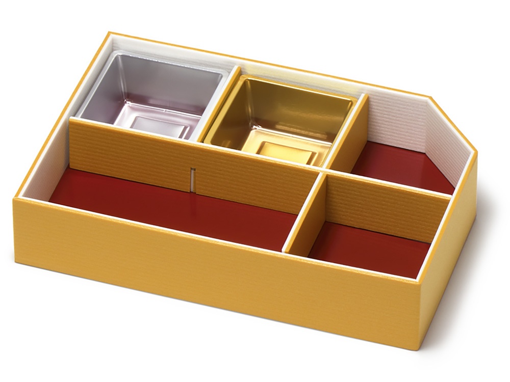 ユニ折箱 白川御膳 ミニ懐石 とう黄【包】画像