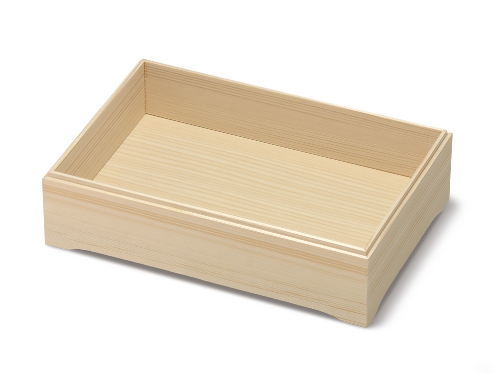 木のお重 白柾印籠 長角 小 本体 足付画像