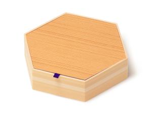 ユニ折箱 利久六角 大 木目【包】画像