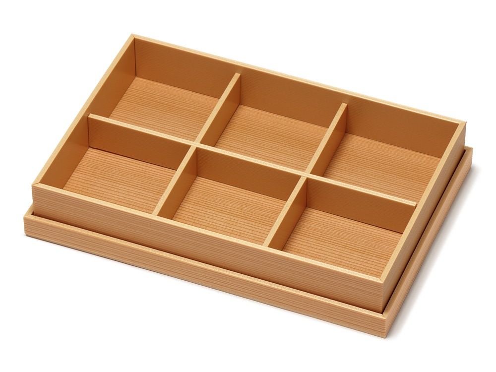 ユニ折箱 KU杉香 新 6ヶ仕切 大【包】画像