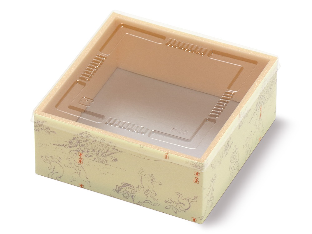 ユニ折箱 高山寺 111角 透明蓋付【包】画像
