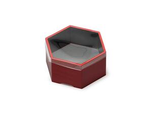 ユニ折箱 六角ミニ 漆画像