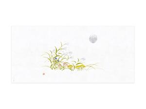 掛紙中 彩時季 月に秋草画像