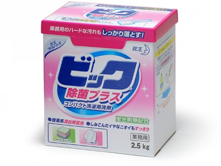 水30リットルに対し計量スプーン1/2杯（20g）の少ない量で高い洗浄力を保ちます。