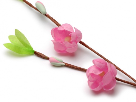 00-13603-241 ミニ造花 桃の花１輪 販売単位：10個　サイズ：全長約13cm