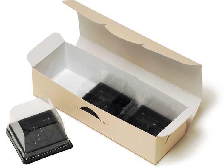 「和生サービス函3個入」に菓子容器を入れた使用イメージ画像