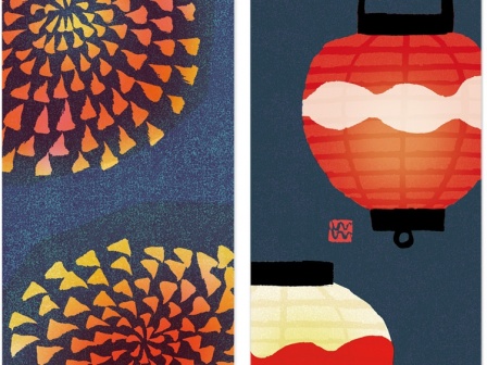 帯紙「夏花」「花灯」の拡大紹介画像