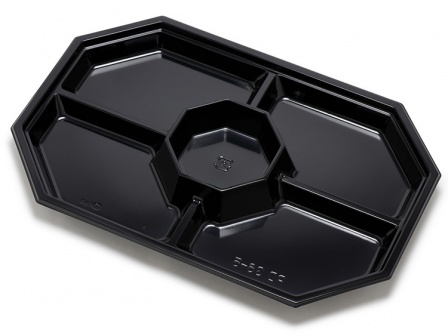 P製オードブル容器 HSPD 36-5BK 黒本体