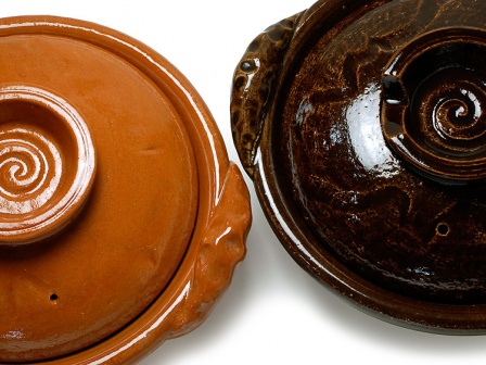 「赤楽」と「飴釉」のすっぽん土鍋