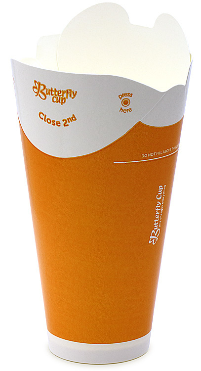 バタフライカップ 16オンス コールドシングル（オレンジ）の画像