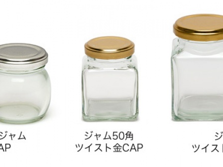 80ST コクーンジャム 金CAP、80ST コクーンジャム 銀CAP、ジャム50角 ツイスト金CAP 、瓶 ジャム180角ST ツイスト金CAP、瓶 ジャム180角ST ツイスト銀CAP 