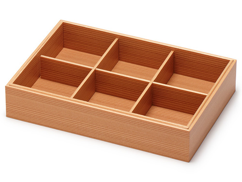 光悦杉印籠 長角６ヶ仕切 本体のみ