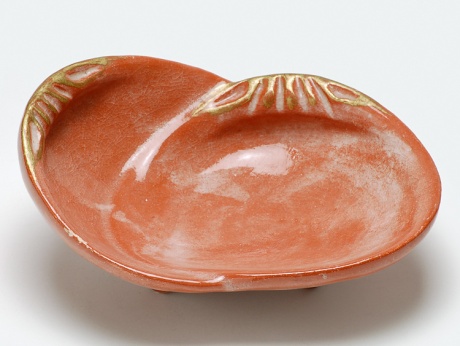 赤楽差し金寄せ蛤向付（楽入）