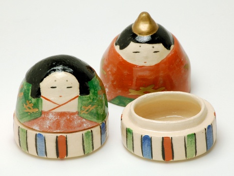 色絵雛形珍味入（島荷平作）