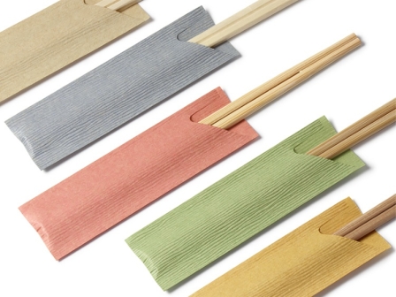 箸袋（ハカマ）さざなみ きなり、ねず、ももはな、もえぎ、やまぶき サイズ：38×132mm