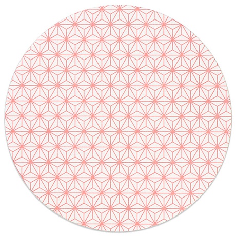 00-15407-016 紙製コースター HANA1mm厚 麻の葉(赤)90φ