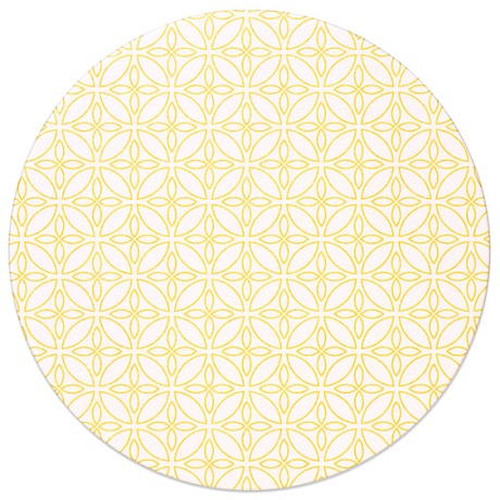 00-15407-015 紙製コースター HANA1mm厚 朝顔(黄)90φ