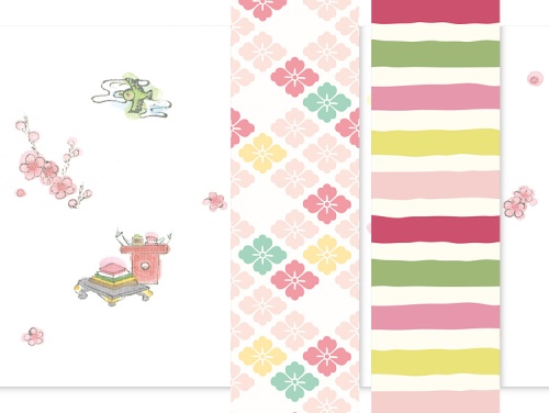 ひな祭りの掛紙