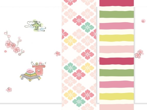 ひな祭りの掛紙