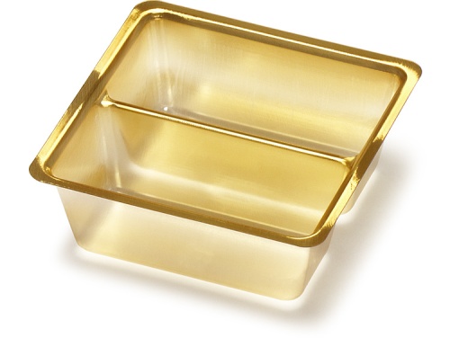 00-13606-353 Ｐ製のぞき 松花堂 ６寸用 横一本仕切 金