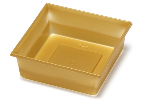 Ｐ製のぞき 耐冷 6.5寸、7寸 ４ヶ仕切用 金 の【外寸】6.5寸：91.8×91.8×高さ35mm、7寸：100.25×100.25×高さ35mm