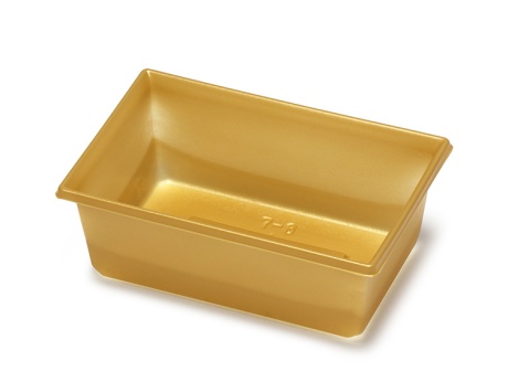 Ｐ製のぞき 耐冷 6.5寸、7寸 ６ヶ仕切用 金 の【外寸】6.5寸：91.8×61.2×高さ35mm、7寸：100.5×67×高さ35mm