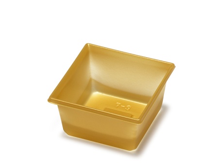 Ｐ製のぞき 耐冷 6.5寸、7寸 ９ヶ仕切用 金 の【外寸】6.5寸：61.2×61.2×高さ35mm、7寸：67×67×高さ35mm