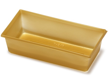 Ｐ製のぞき 耐冷 6.5寸、7寸 四畳半仕切用 金 の【外寸】6.5寸：122.4×61.2×高さ35mm、7寸：134×67×高さ35mm