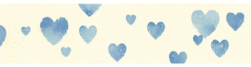 00-15522-448 マスキングテープ ハート・スタンプブルー